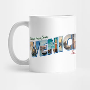 Vintage style Greetings from Venice in Italy retro souvenir Mug